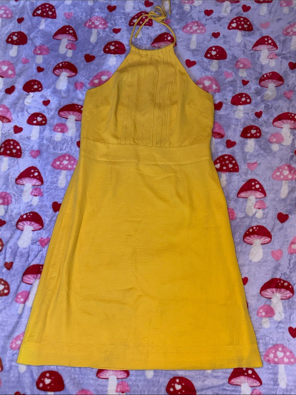 Banana Republic Bright Yellow Halter Mini Dress